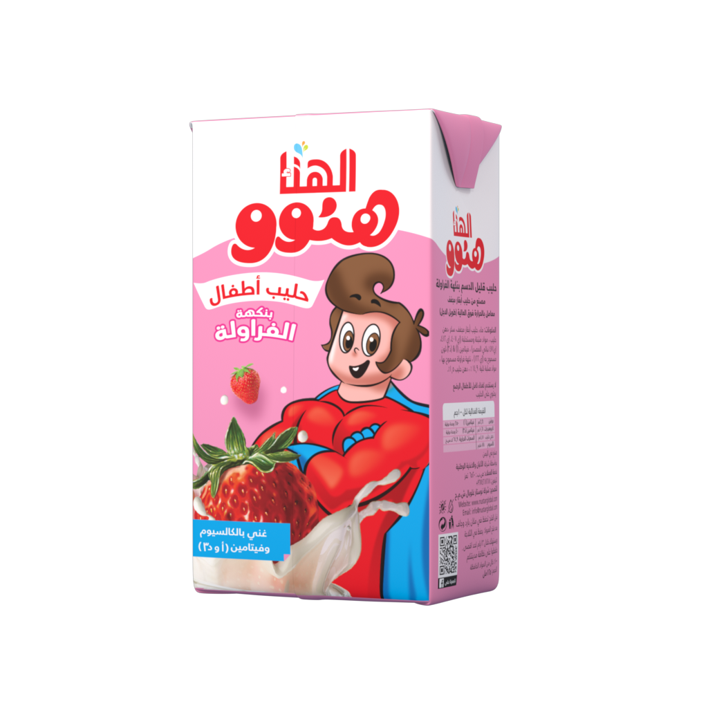 حليب هنوو بنكهة الفراولة